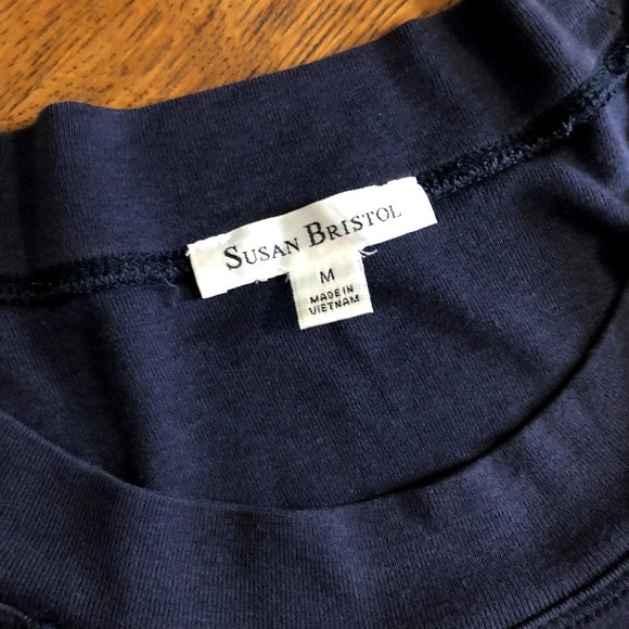 Susan Bristol Dark Grey Boatneck Short-Sleeved Tee (M) - Picture 3 of 3